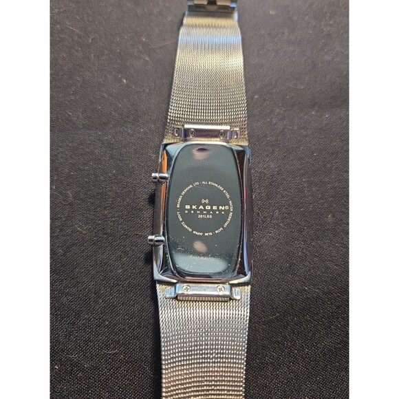 Skagen Mesh Stainless Steel Mens Large Face Dual Time Wristwatch WR 3ATM EUC - Picture 7 of 11